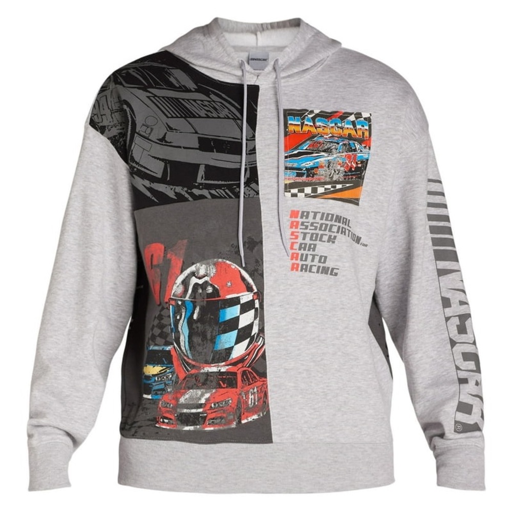 NASCAR Men'sGraphic Print Pullover Hoodie XL Racing Sportswear Lightweight
